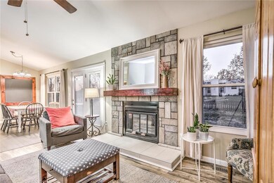 Beautiful tilework on the fireplace