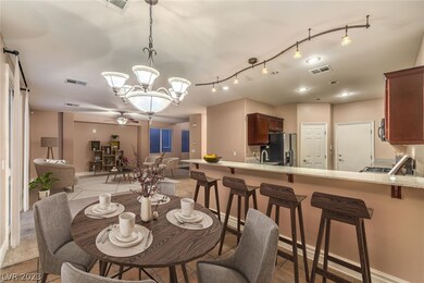 Dining Area that is tiled adjacent to the Kitchen