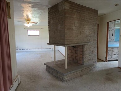 Check out this gorgeous fireplace!  Open on three 