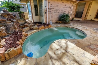 Cute pool in the backyard is perfect for cooling o