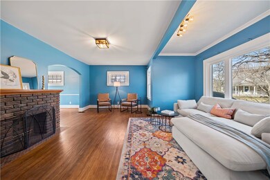 Living area and track lighting