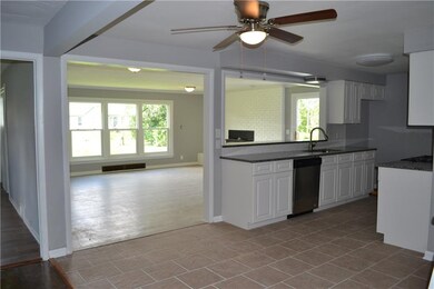 Kitchen into Family Room