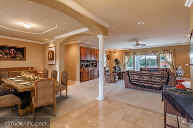 entry living dining staged