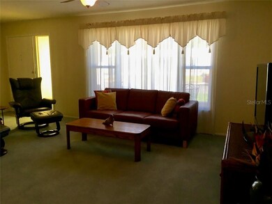 Living room front door and window