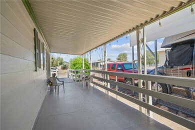 View of covered porch