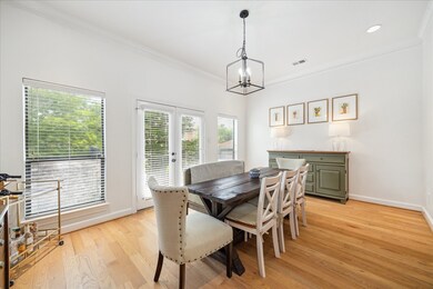 The dedicated dining room is located on the second