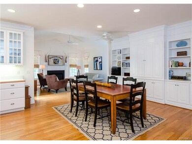 Dining room open into the family room from the kit