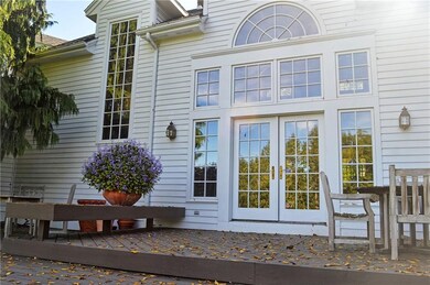 Multi level deck...French doors into the family ro