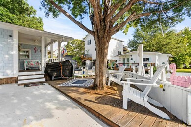Deck featuring a grill