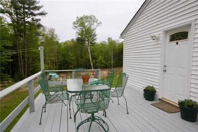 The sunny deck is great for relaxing.