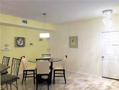 Dining area with accent wall, L.E.D. light and L.E