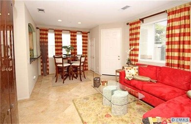 A view from the living room into the dining alcove