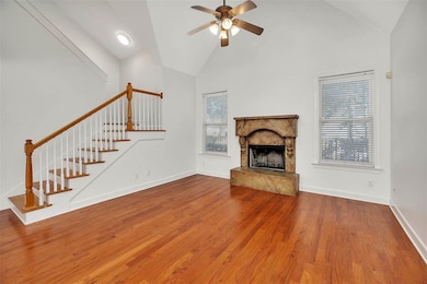 living room with fireplace