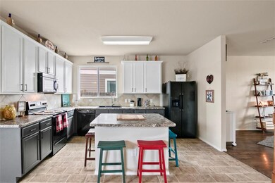 Island kitchen at 2400 Bray Village Dr, Denton