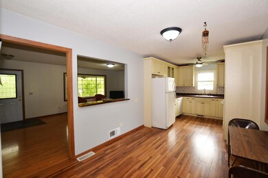Kitchen opens up to the living room.