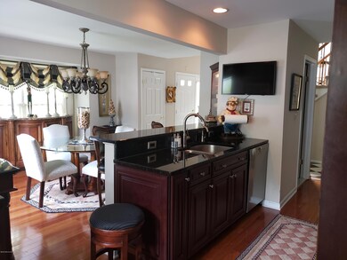 Kitchen open to dining room