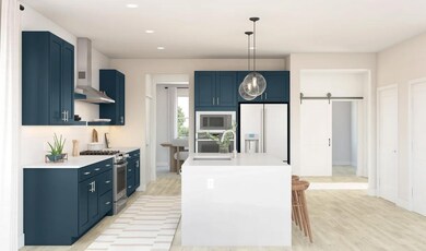 Kitchen with subway tile backsplash