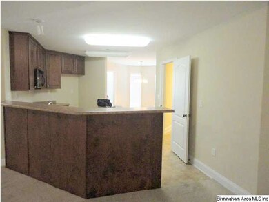 Kitchen has a breakfast bar