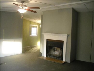 Living-room with fireplace