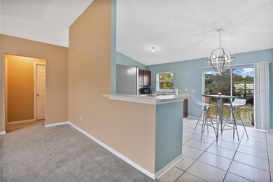 Living room looking into kitchen