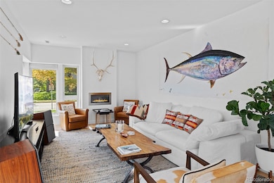 The comfortable living room with seating for plenty!