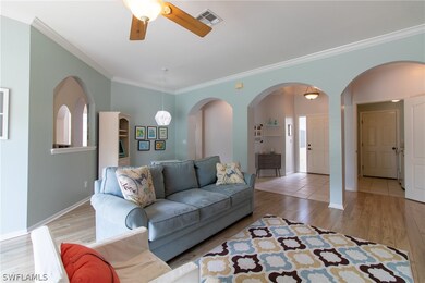 Living room, front door & laundry room