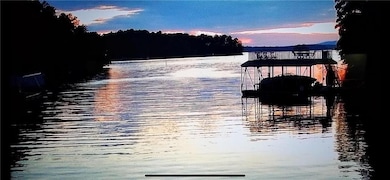 This is a view of a typical sunset in the cove taken from the party deck on the dock.