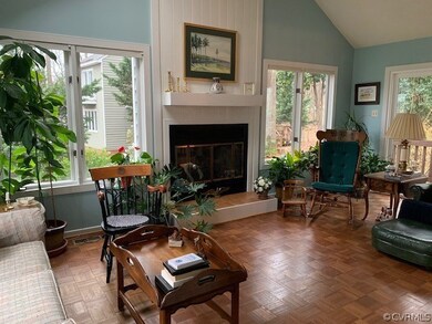 The light-filled living room is perfect for entert