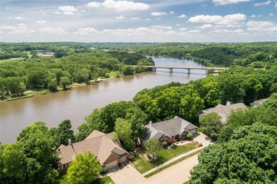 Aerial view with Cedar River