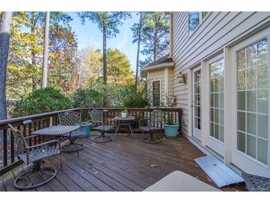 veiw of deck looking toward back door