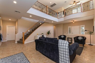 Living Area & View Upstairs