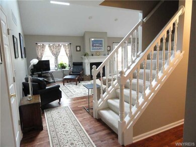 Living Room. OPEN FLOOR PLAN AND STAIRCASE TO LOFT
