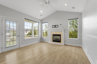 Family room with gas fireplace