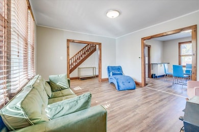 Living room near fireplace