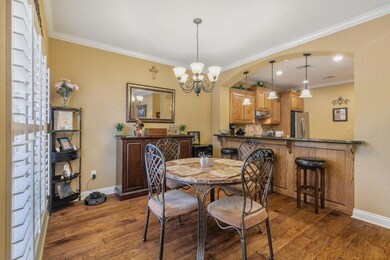 Dining Area:  Engineered wood flooring, windows wi