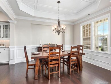 Formal dining room with heavy mouldings and octago