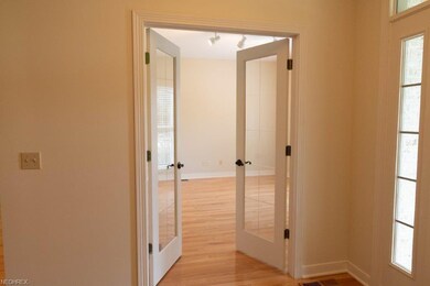 Glass French doors to office