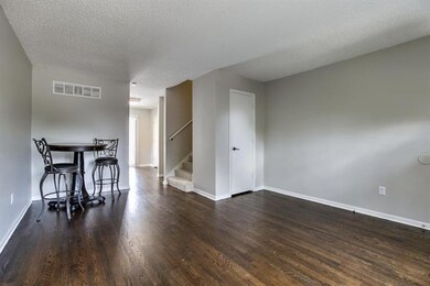 Family Room with Beautiful Hardwood Floors.