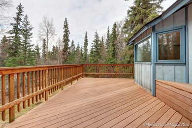 Private south facing deck . . .