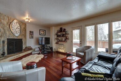 LIVING ROOM WITH DOOR TO DECK