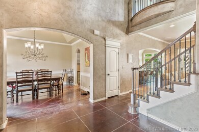 Formal dining room with doorway leading to butler'