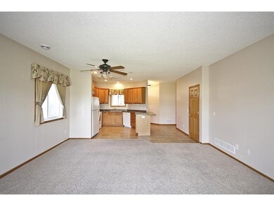 Open living room and kitchen.
