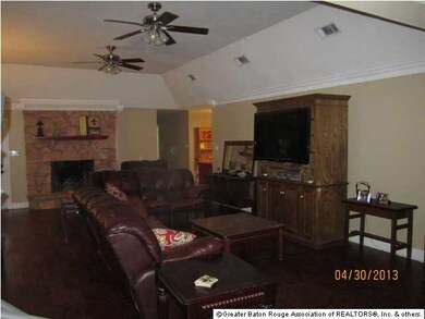 Huge Den with vaulted ceilings