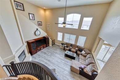 Family Room with vaulted ceiling.  Views of the sp