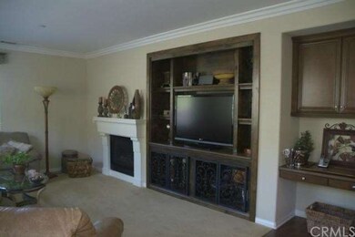 Family room with original built-in...