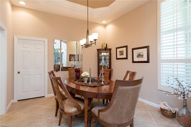 Dining Room with trey ceiling detail.