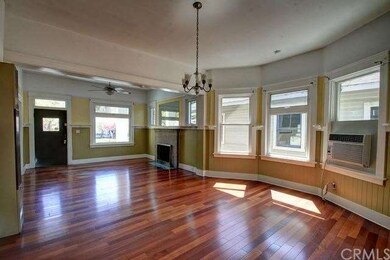 View from dining area to great room, beautiful woo