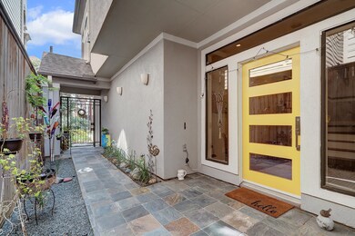 Well-curated entryway warmly welcomes your guests.