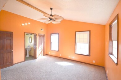 Spacious master suite with vaulted ceilings, plent