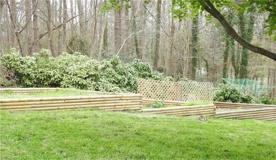 Terraced space for vegetable garden